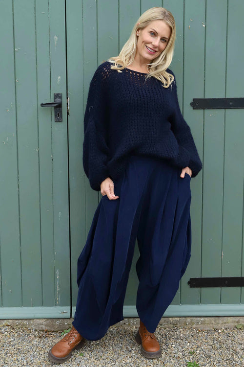 Babette Needlecord Trousers Navy - Image 3