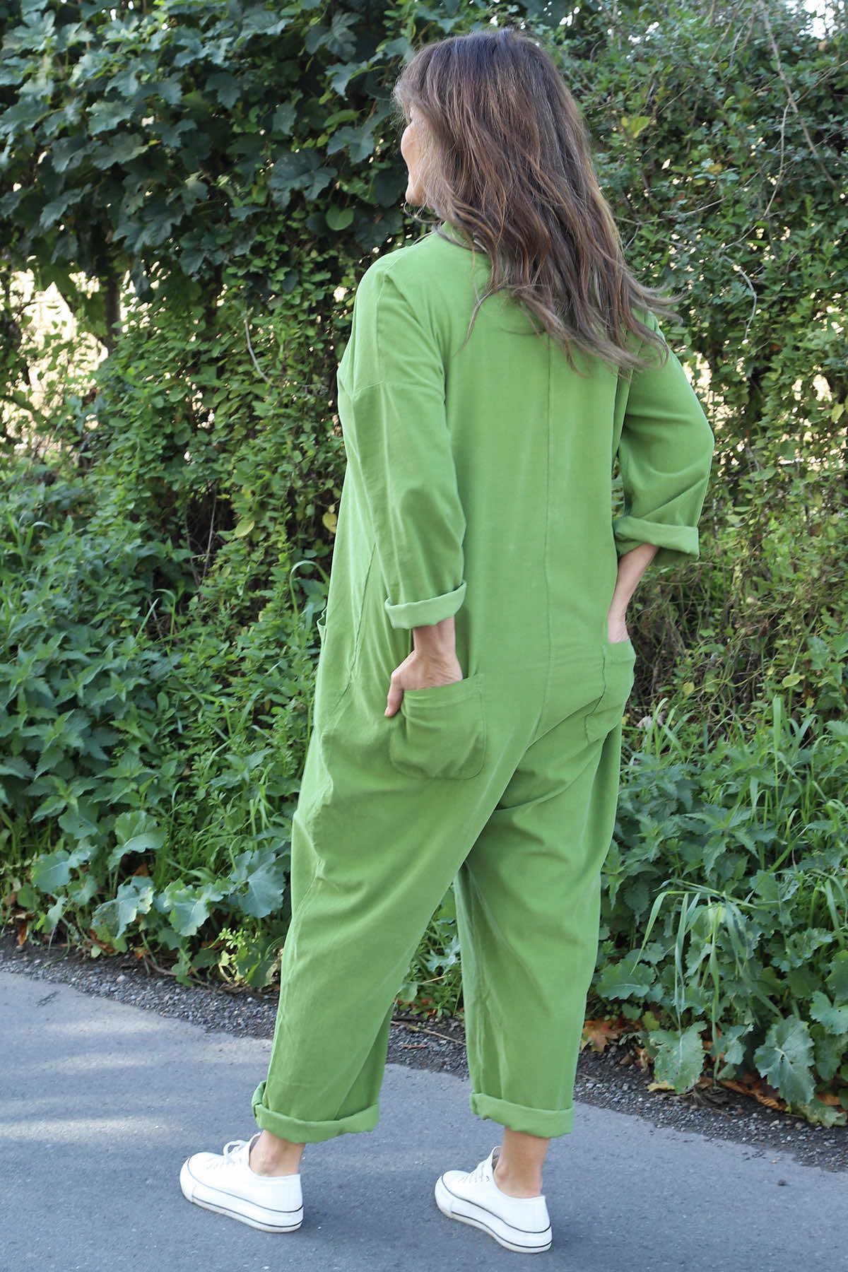 Paulton Needlecord Boilersuit Green