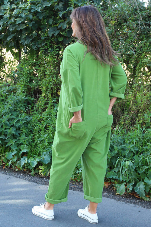 Paulton Needlecord Boilersuit Green - Image 4