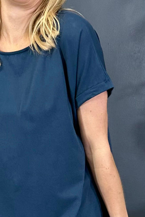 Genevieve Cotton Tee Navy - Image 3