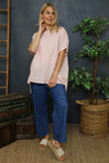 Thekla Linen Top Pink