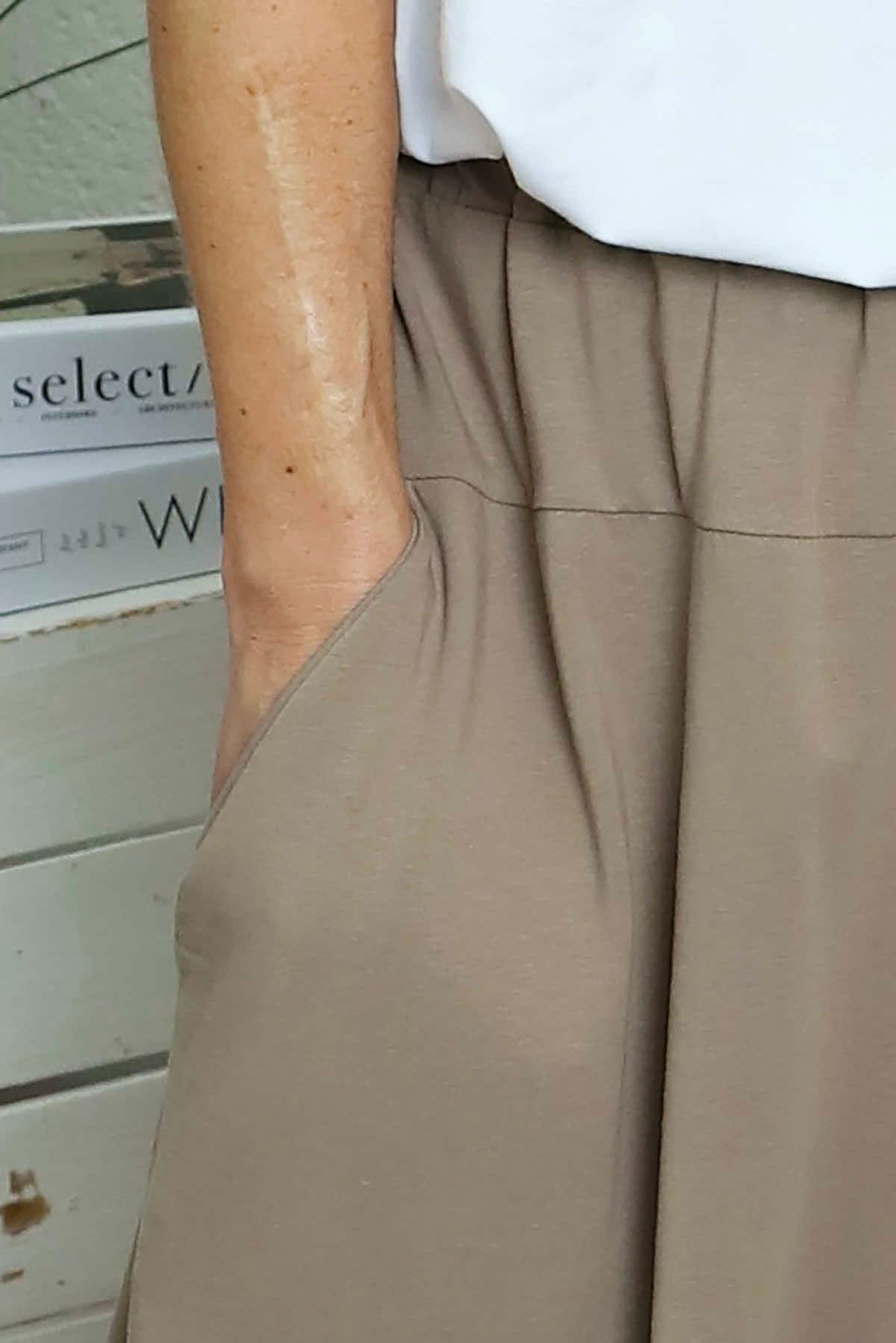 Janine Cotton Harem Trousers Mocha