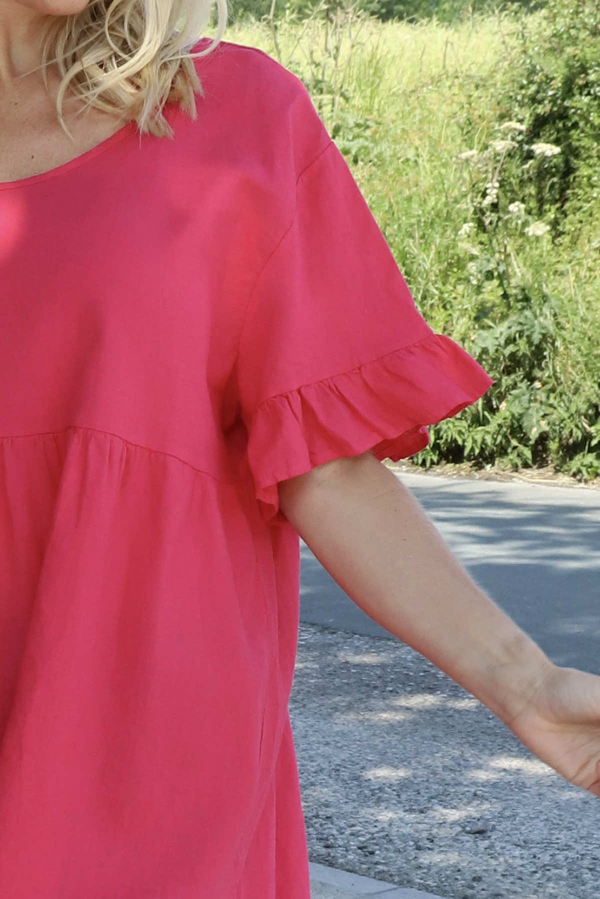 Pamber Linen Tunic Hot Pink