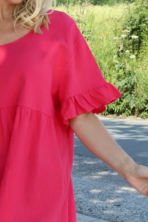 Pamber Linen Tunic Hot Pink - Image 3