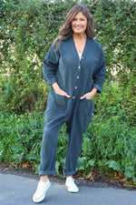 Paulton Needlecord Boilersuit Charcoal Charcoal - Paulton Needlecord Boilersuit Charcoal