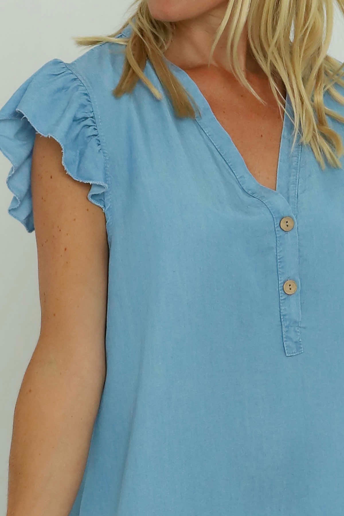 Nicole Denim Dress Light Denim