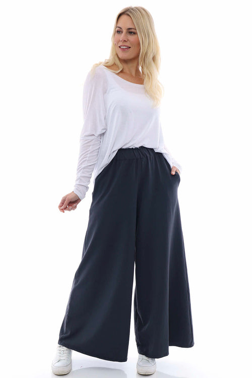 Betina Cotton Trousers Charcoal - Image 2