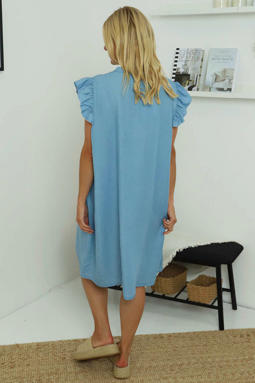Nicole Denim Dress Light Denim - Image 4
