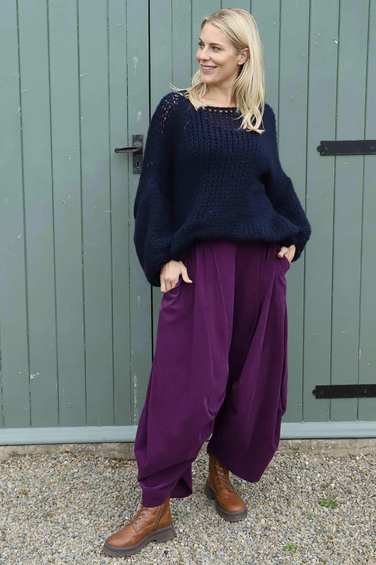 Babette Needlecord Trousers Berry