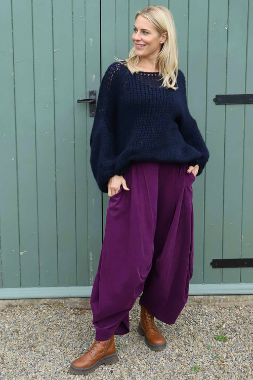 Babette Needlecord Trousers Berry