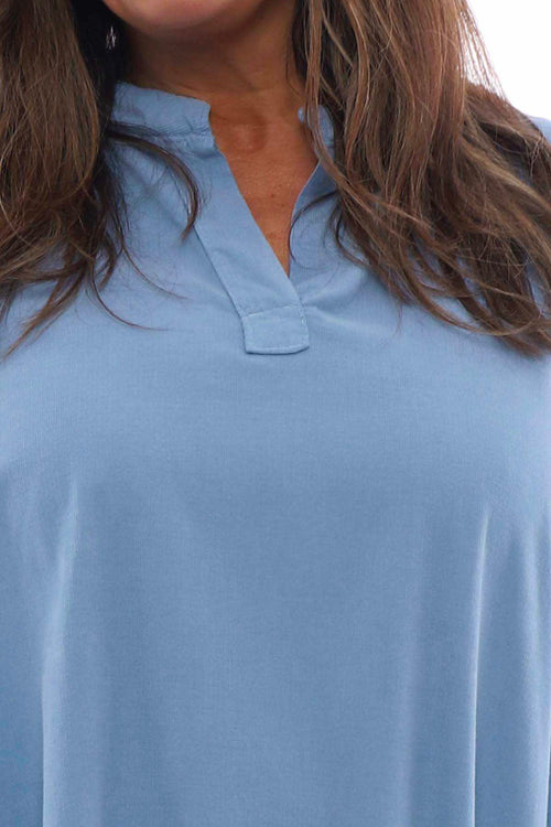 Noni Cotton Needlecord Tunic Light Blue - Image 3