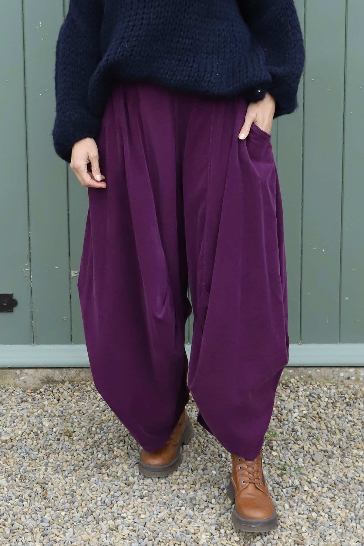 Babette Needlecord Trousers Berry