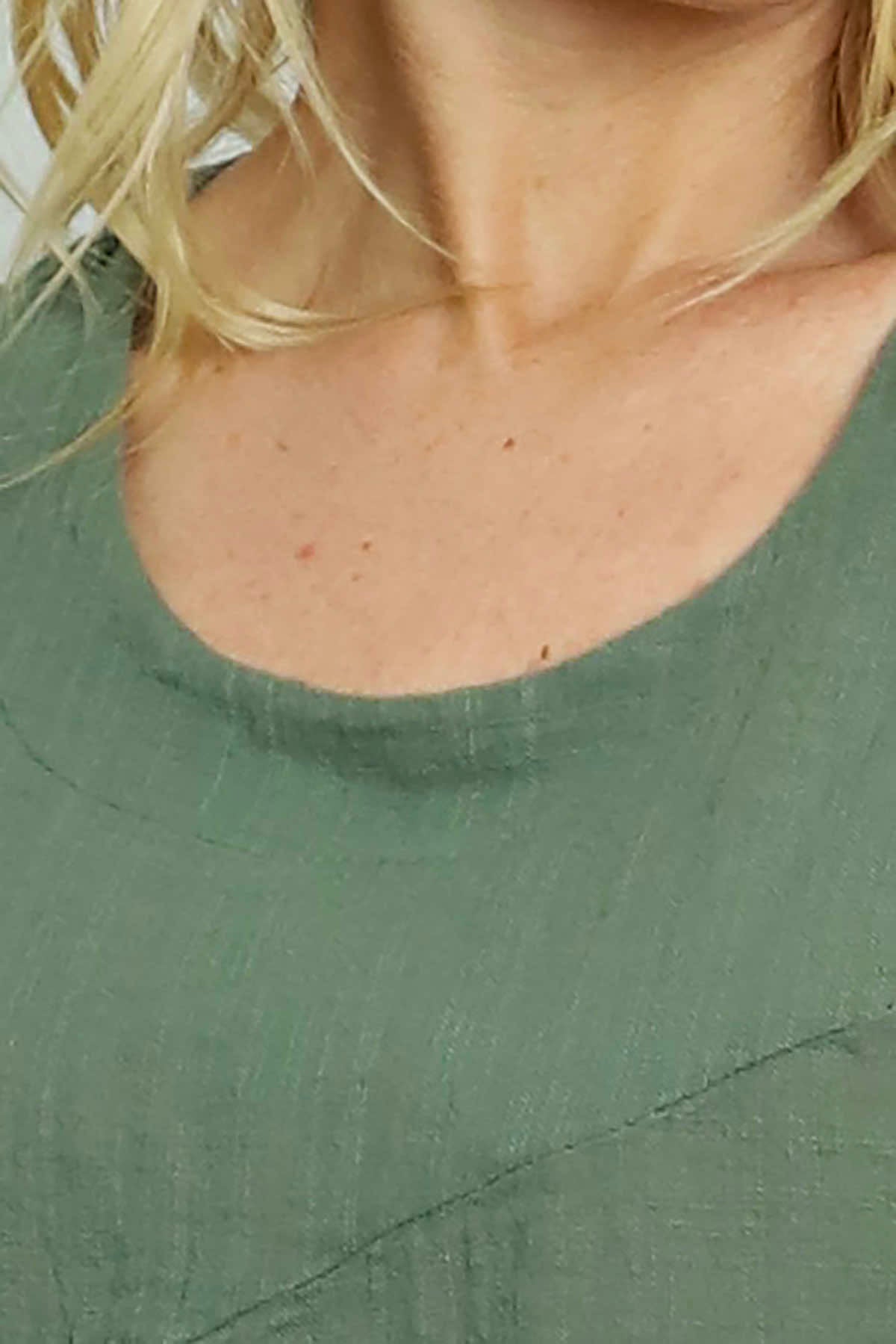 Maya Linen Top Khaki