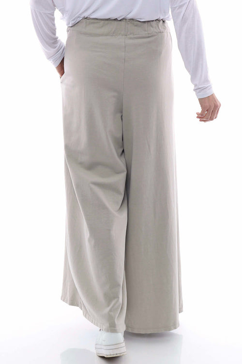 Betina Cotton Trousers Stone - Image 8