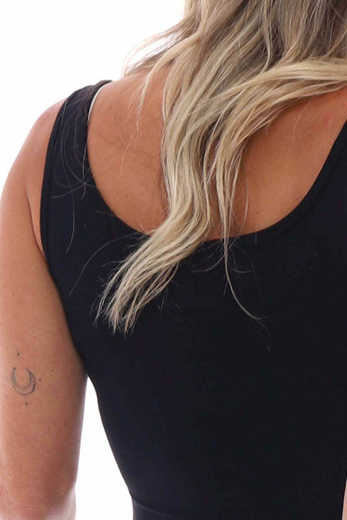 Only Basic Lace Trim Tank Top Black - Image 4