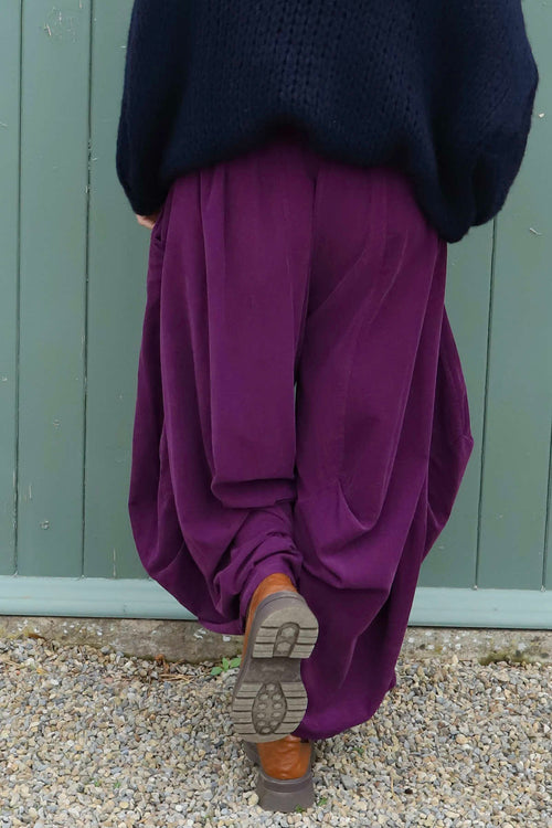 Babette Needlecord Trousers Berry - Image 3