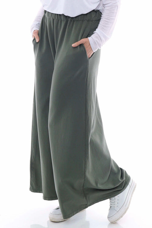 Betina Cotton Trousers Khaki - Image 4