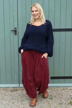 Babette Needlecord Trousers Wine