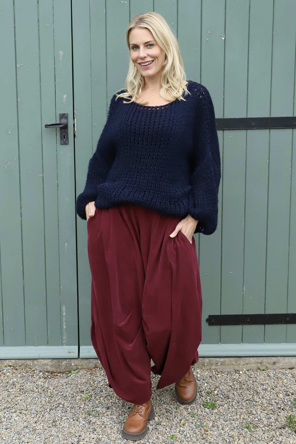 Babette Needlecord Trousers Wine