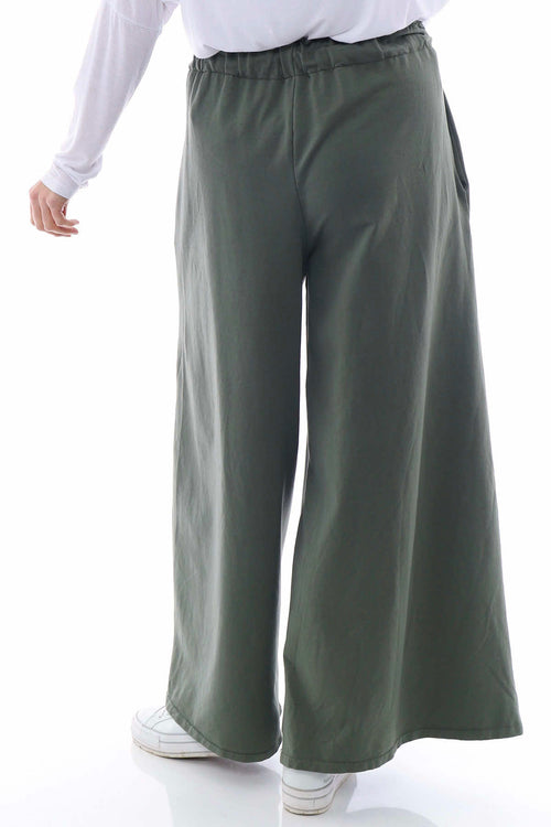 Betina Cotton Trousers Khaki - Image 7