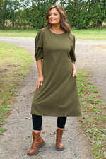 Florentina Dress Khaki Khaki - Florentina Dress Khaki