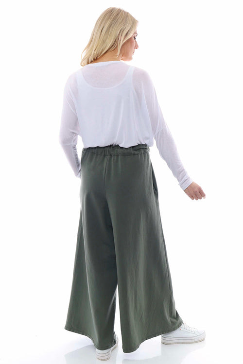 Betina Cotton Trousers Khaki - Image 8