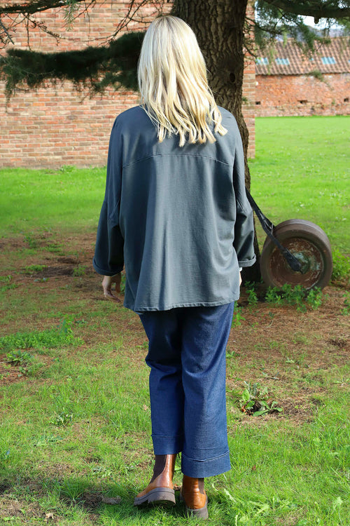 Elspeth Cotton Jacket Mid Grey - Image 4