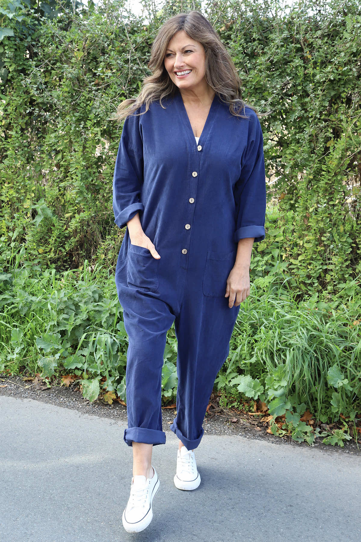 Paulton Needlecord Boilersuit Navy