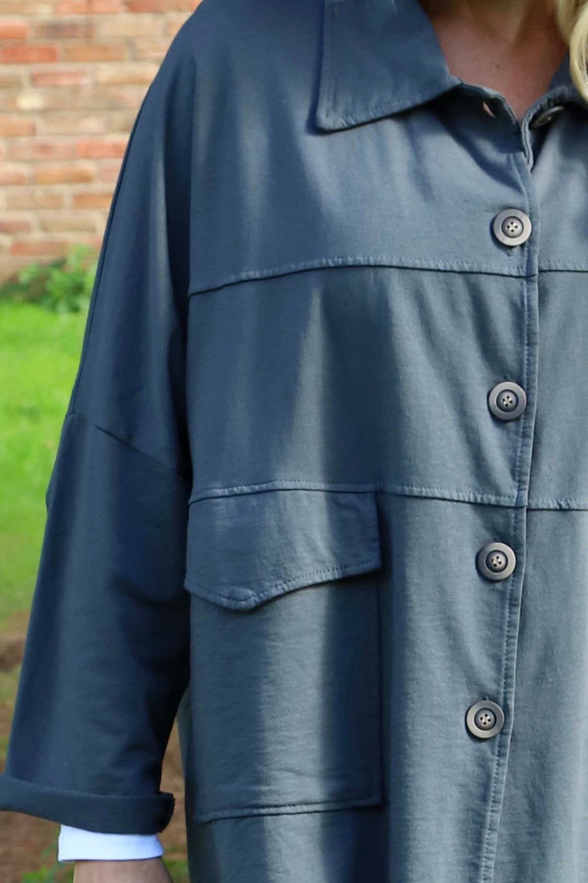 Elspeth Cotton Jacket Mid Grey