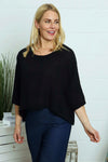 Maya Linen Top Black