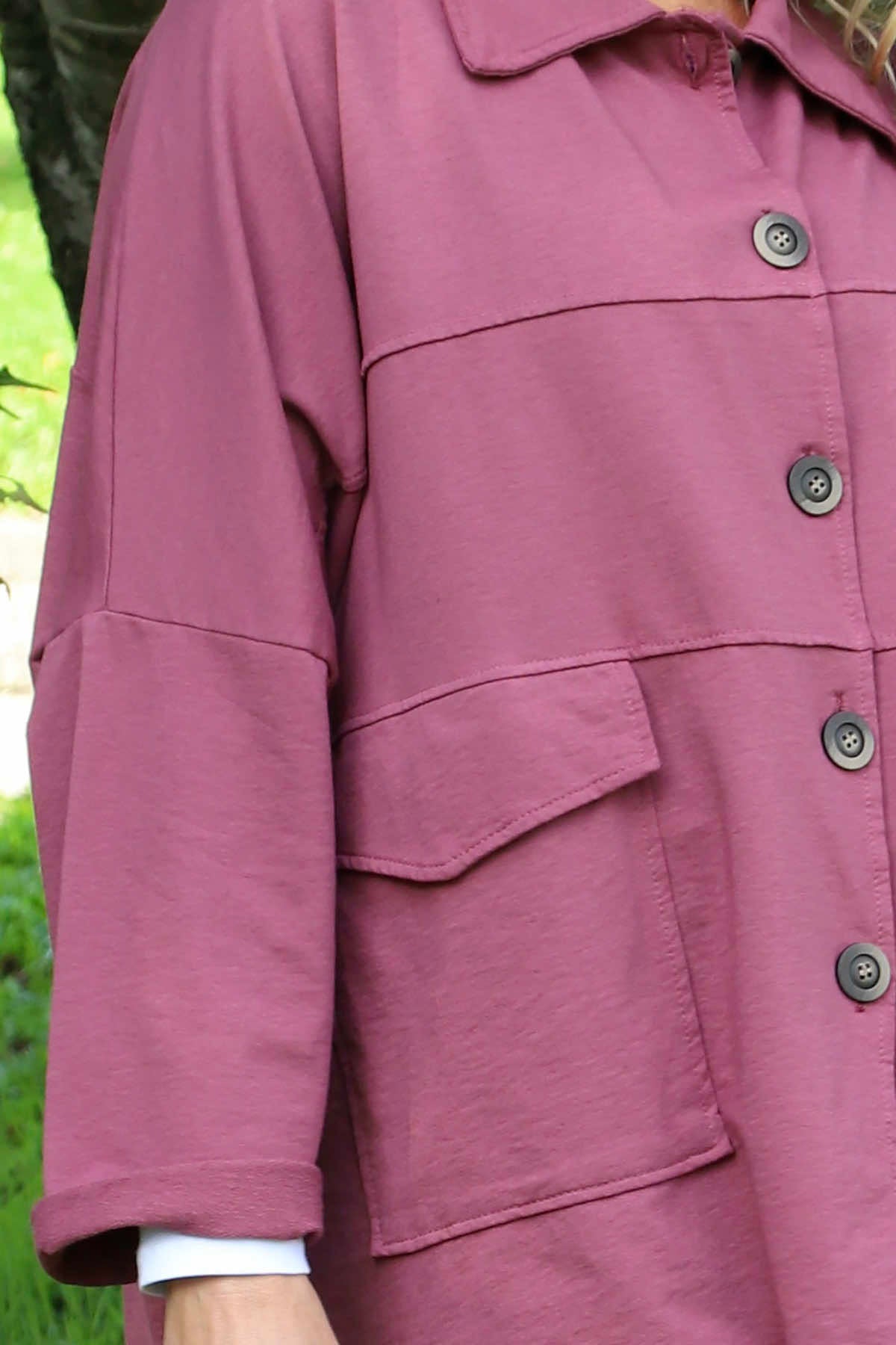 Elspeth Cotton Jacket Grape
