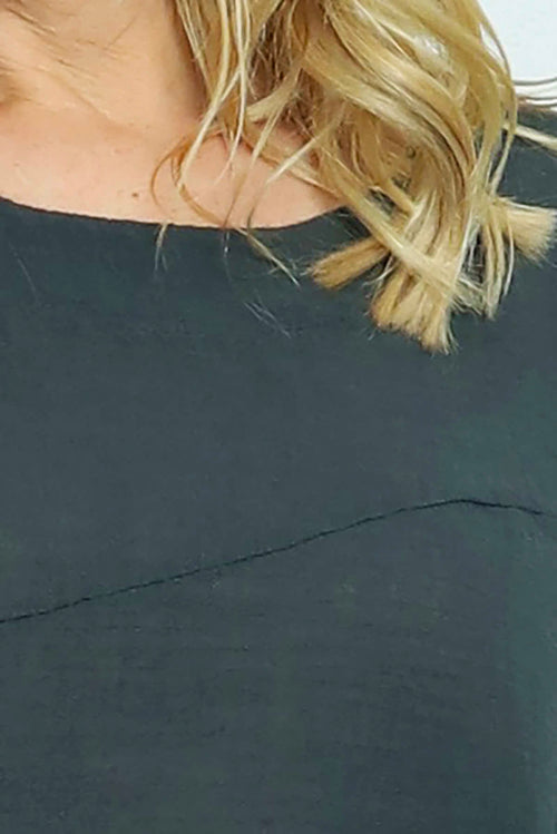 Maya Linen Top Charcoal - Image 3