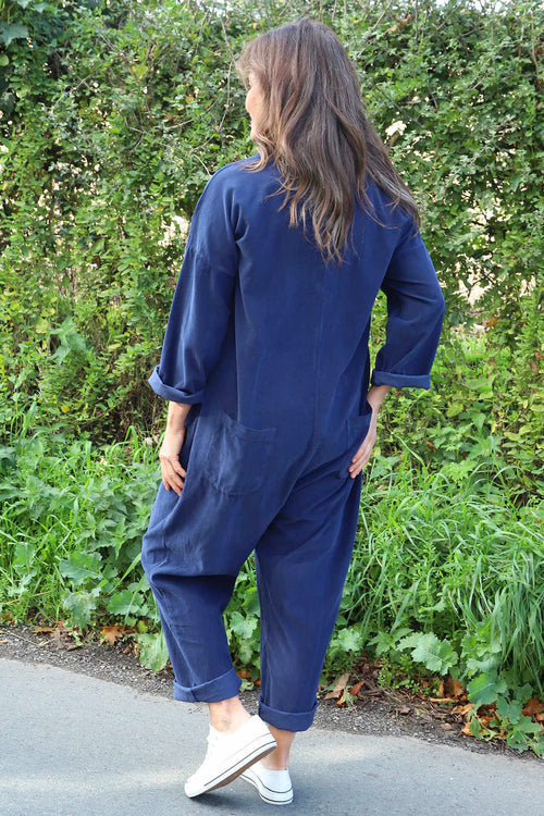 Paulton Needlecord Boilersuit Navy - Image 4