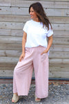 Aitana Pocket Linen Trousers Pink