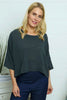 Maya Linen Top Charcoal