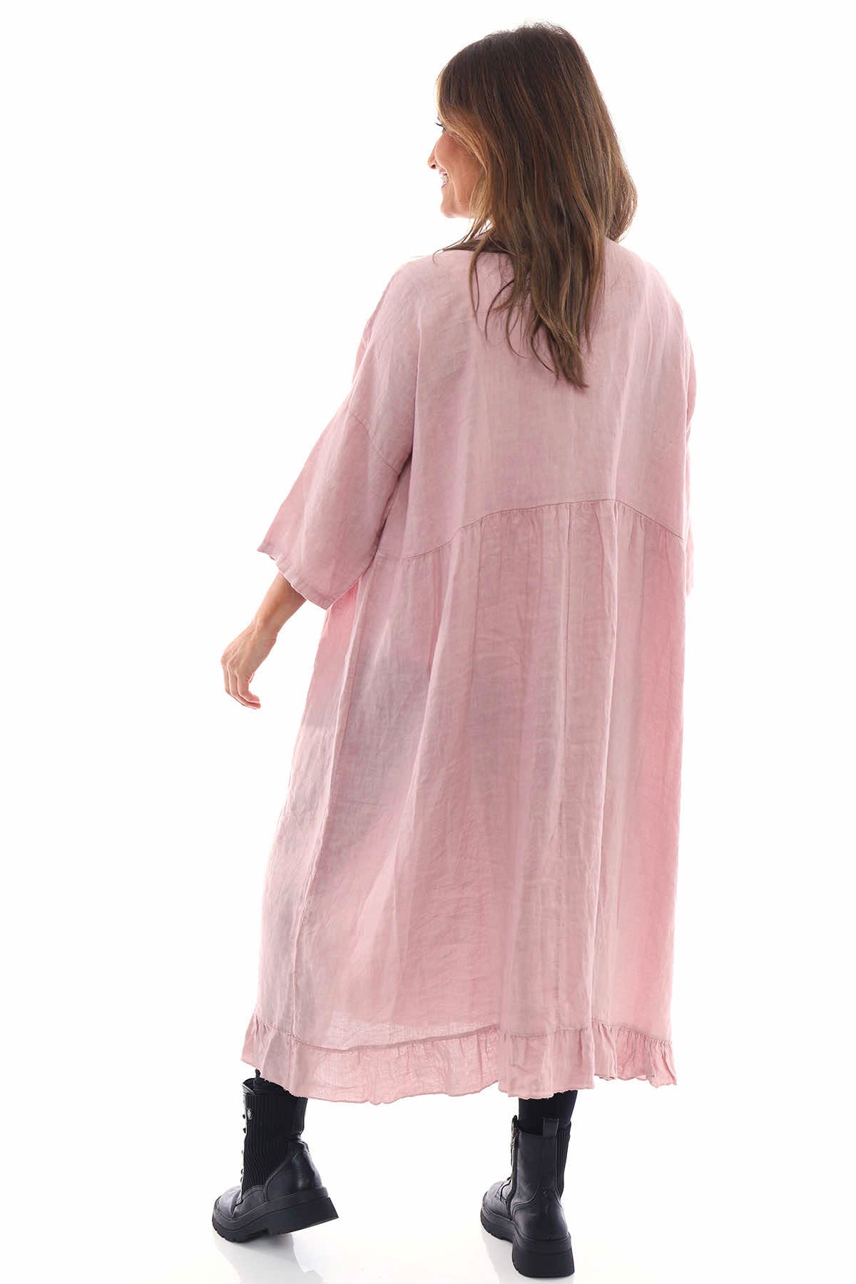 Keswick Pocket Linen Dress Pink