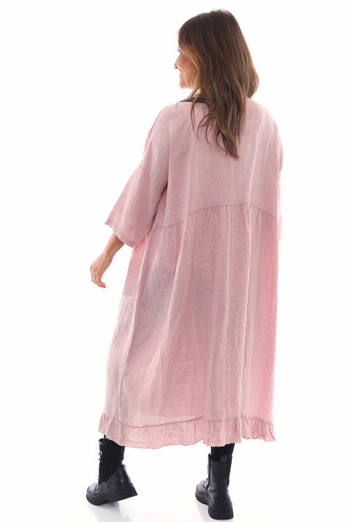 Keswick Pocket Linen Dress Pink - Image 6