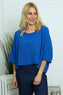 Maya Linen Top Cobalt