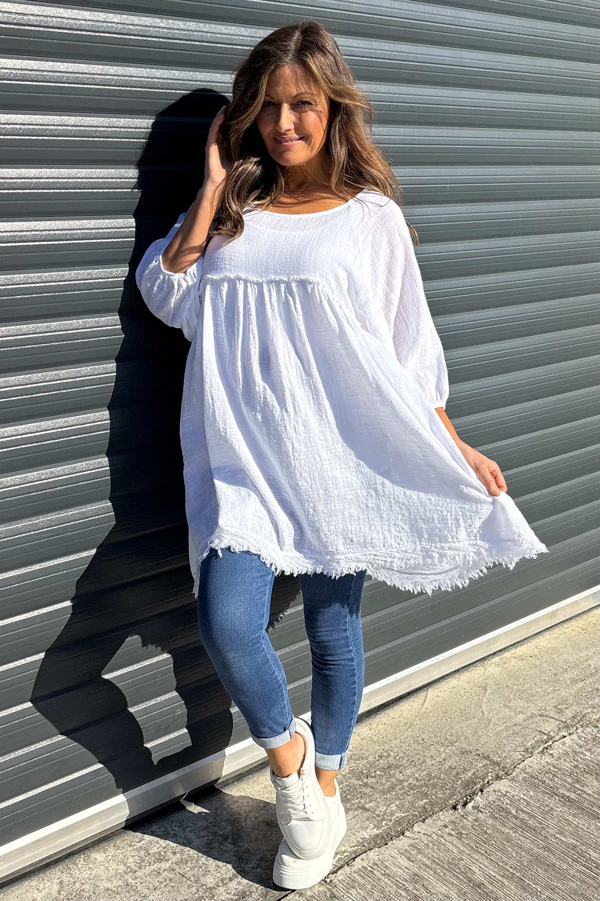 Kadenzia Cotton Tunic White