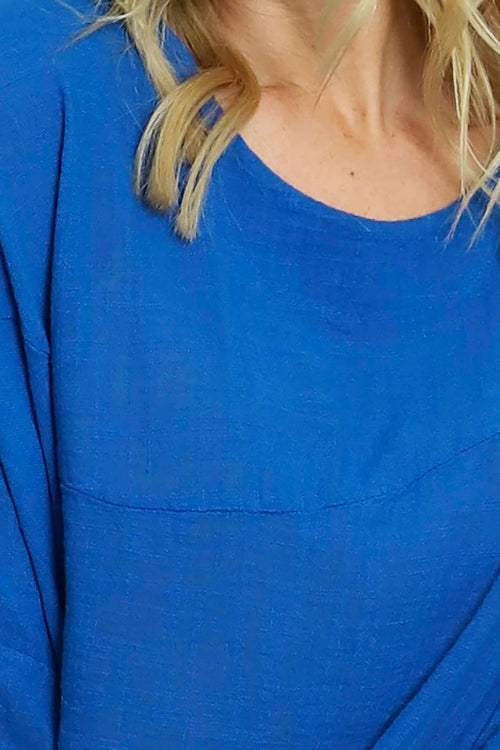 Maya Linen Top Cobalt - Image 3