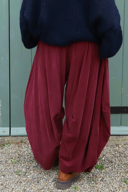 Babette Needlecord Trousers Wine - Image 4