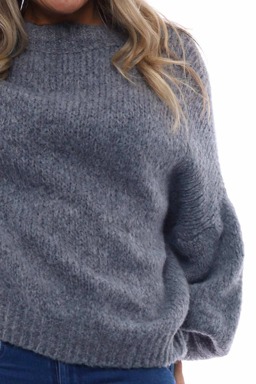 Edelina Knitted Jumper Mid Grey - Image 5