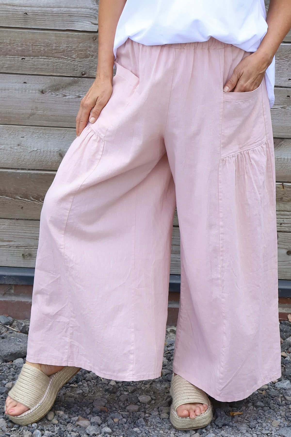 Aitana Pocket Linen Trousers Pink