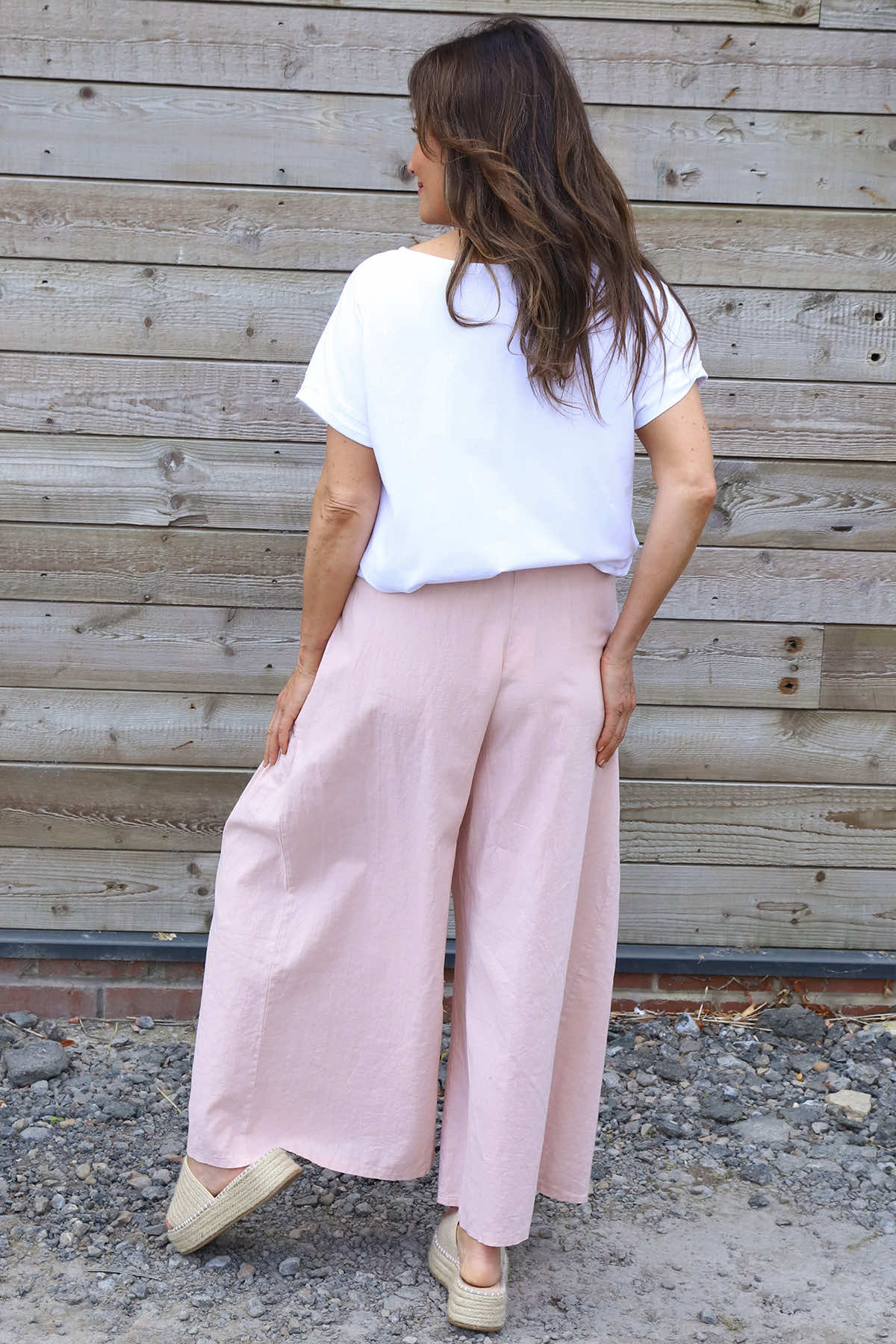 Aitana Pocket Linen Trousers Pink