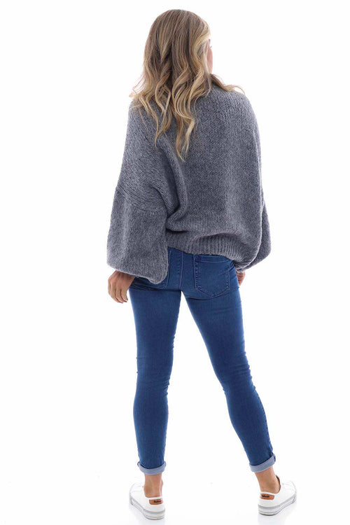 Edelina Knitted Jumper Mid Grey - Image 6