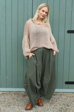 Babette Needlecord Trousers Khaki Khaki - Babette Needlecord Trousers Khaki