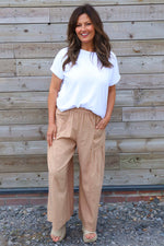 Aitana Pocket Linen Trousers Camel Camel - Aitana Pocket Linen Trousers Camel