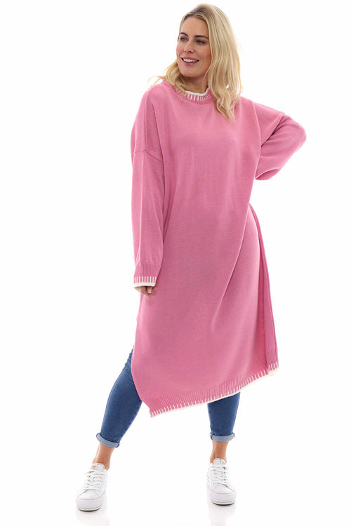 Cali Knitted Dress Bubblegum Pink