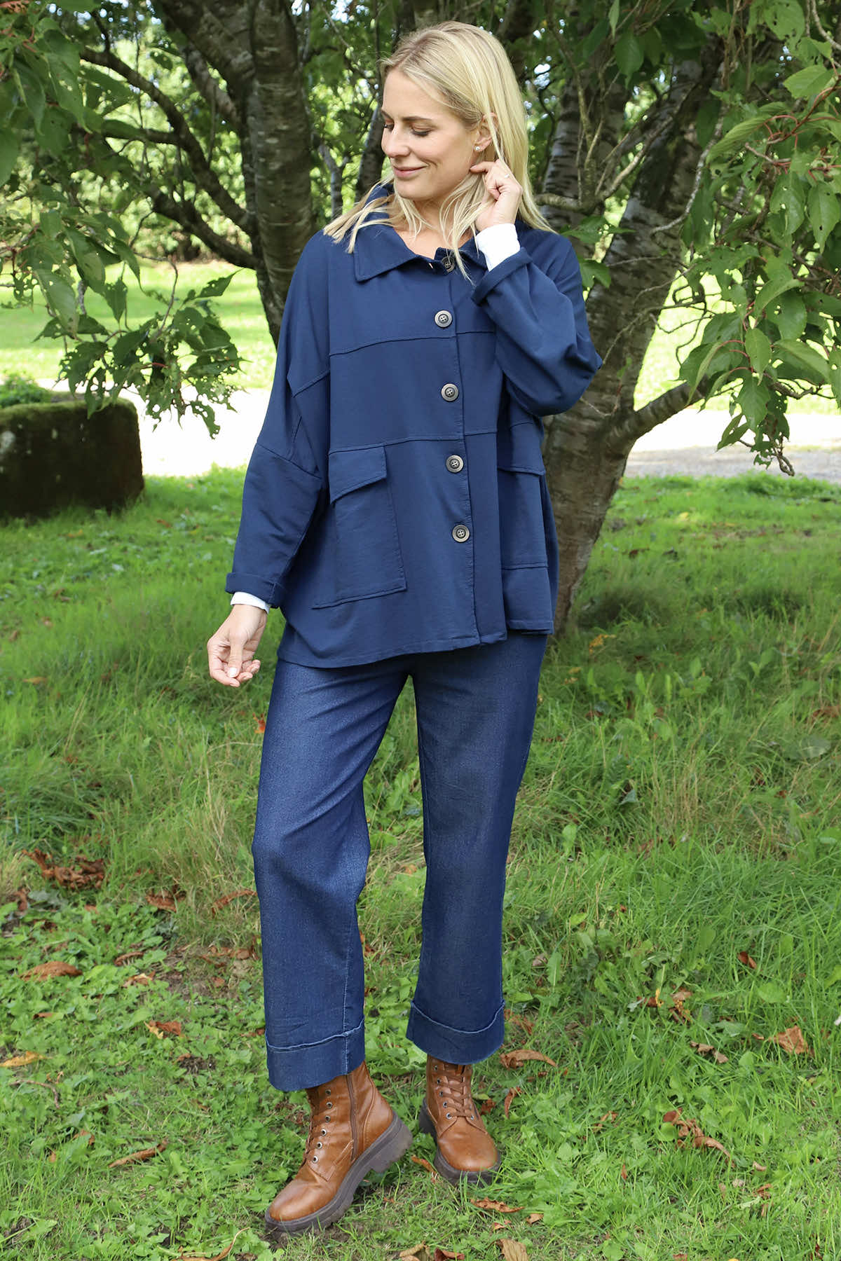 Elspeth Cotton Jacket Navy