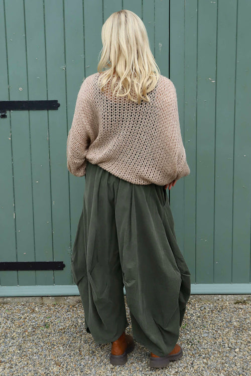 Babette Needlecord Trousers Khaki - Image 4